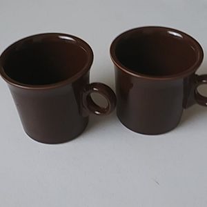 Fiesta brown coffee mugs set of 2 new